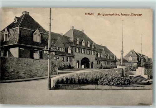 Essen Margaretenhöhle Haupteingang Häusergruppe