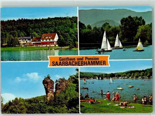 Fischbach Gasthaus Saarbacherhammer Wachtfelsen Strandbad Segelboote