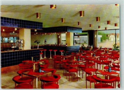 18055 O2540 Warnemünde Gebrauchsspuren Hotel Neptun Restaurant Eis Milch Mokka Bar