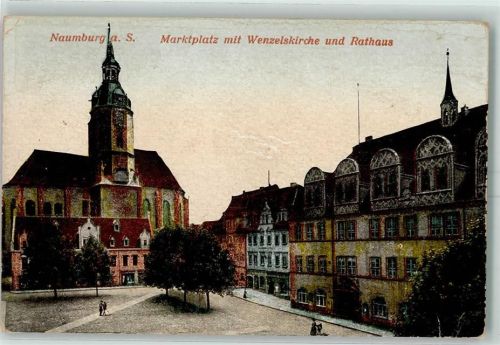 Naumburg Marktplatz Wenzelskirche Rathaus