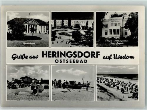 Seebad Heringsdorf Kulturhaus Kurplatz FDGB Erholungsheim Paul Barndt Strand