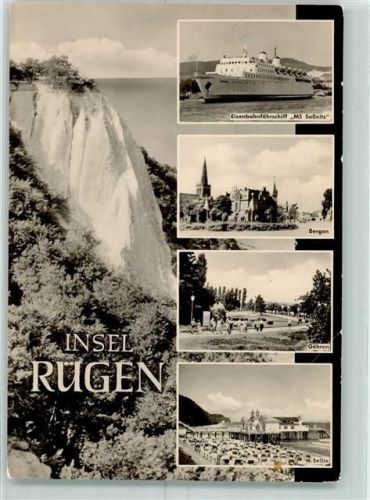 Rügen - Felsenküste Eisenbahnfährschiff MS Saßnitz Bergen Göhren Sellin