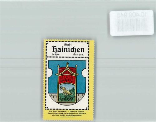 09661 O9260 Hainichen , Sachs - Vignette Wappen Kaffee Hag ca 1920-1940