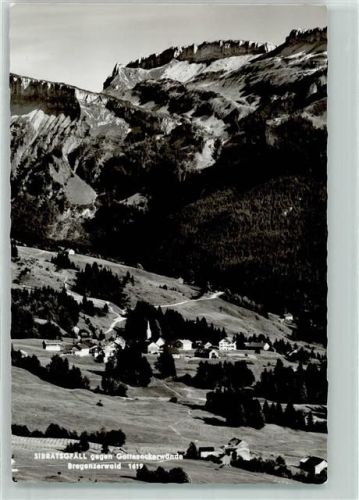 Sonthofen Sibratgefälle gegen Gottesackerwände Bregenzerwald Ort handschriftlich