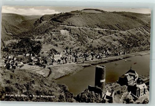 Moselkern Ruine Bischofstein Mosel Schiff