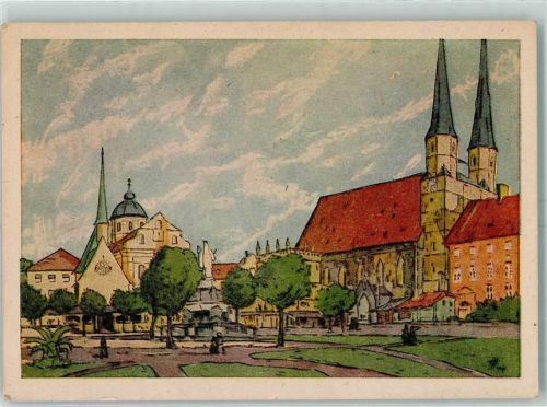 Altötting Kapellplatz Gnadenkapelle und Stiftskirche sign.