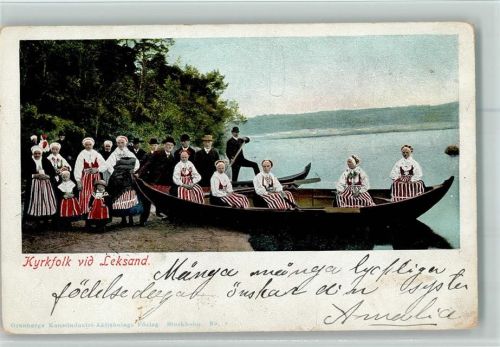 1900 Kyrkfolk vid Leksand - Ruderboote AK