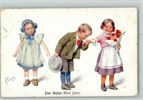 Der kleine Don Juan - Kinderpoesie - BKW Serie 976-1 AK Stempelfleck, Ecke geschürft