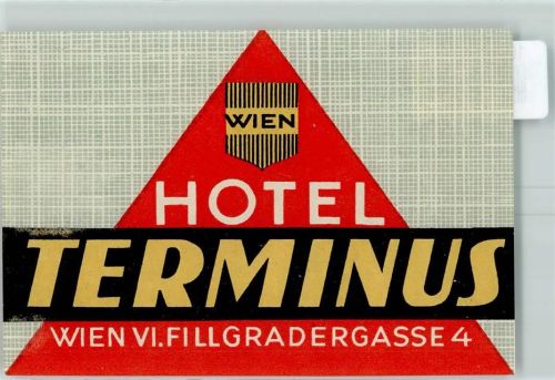 1060 Wien 6. Bezirk, Mariahilf Gebrauchsspuren Werbung Hotel Terminus