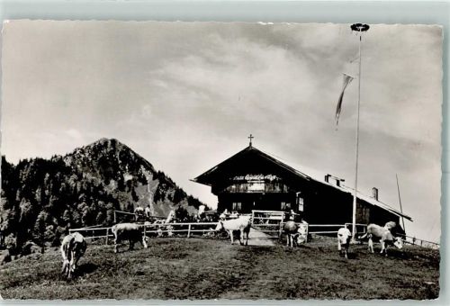 Bad Wiessee Berggasthaus Aueralm mit Fockenstein Hüttenstempel