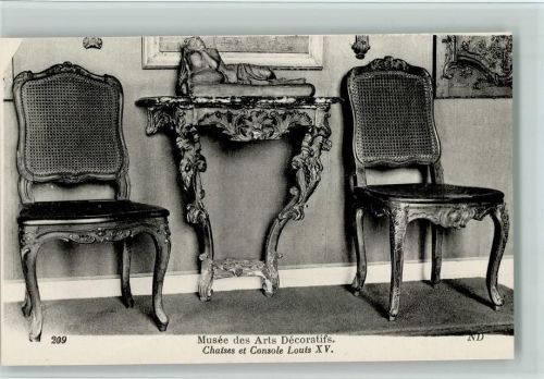 Nr. 209 Stuhl und Console Epoche Louis XV - Museum des Arts Decoraties , gute Erhaltung