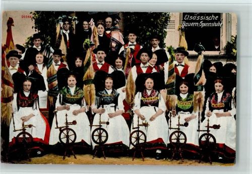 Elsass - Bauernspinnstube AK