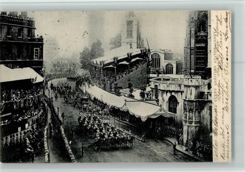 Tuck AK The King and Queen Arriving at the Abbey 1902 AK