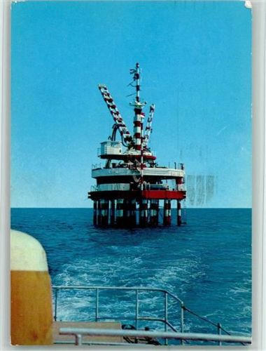 1968 Stahlinsel der Sarom Raffinerie - Bohrinsel AK