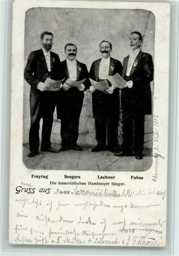 Hamburg 1902 Die humoristischen Hamburger Sänger AK