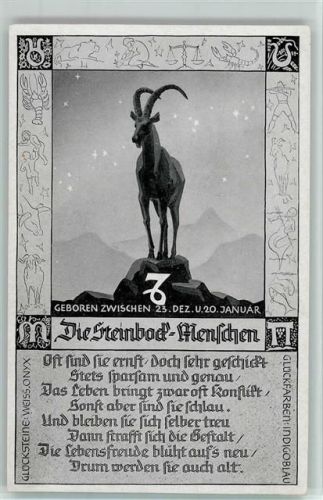Die Steinbock Menschen, Verlag Sack - gute Erhaltung AK