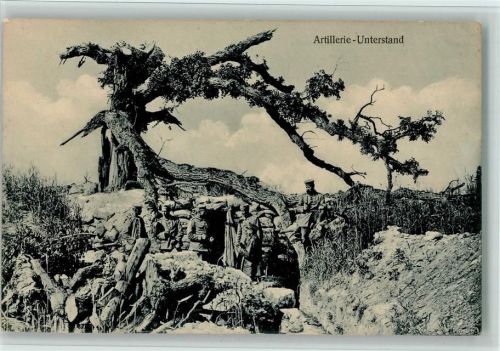 Nr. 2481 Das Deutsche Heer im Felde , von Granaten getroffener Baum - gute Erhaltung AK