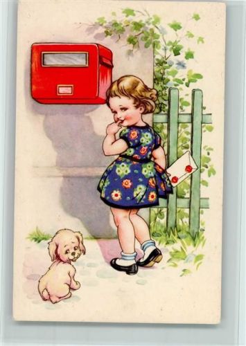 Amag 3499 - Mädchen mit einem Brief, gute Erhaltung Briefkasten