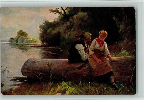 sign. Karl Raupp Liebespaar AK Münchner Kunst 1920 Künstlerkarte