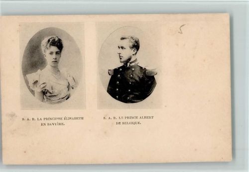 Princesse Elisabeth en Baviere - Prinz Albert, AK