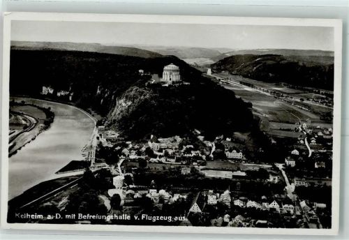 Kelheim Fliegeraufnahme mit Befreiungshalle