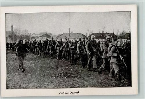 K 28 Verlag Imberg & Lefson - Auf dem Marsch , gute Erhaltung AK