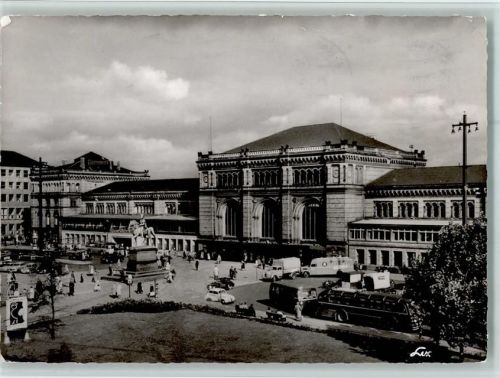 Hannover 1956 Hauptbahnhof, Omnibus AK