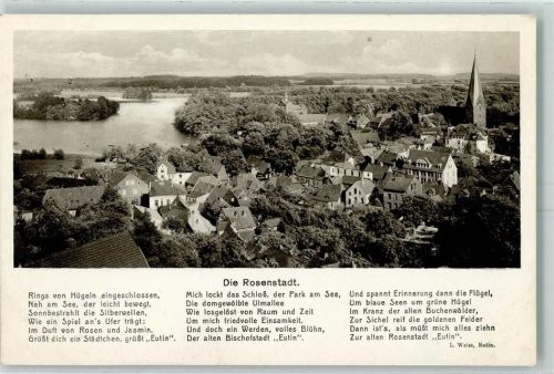 Eutin Gedicht die Rosenstadt von I. Weiss
