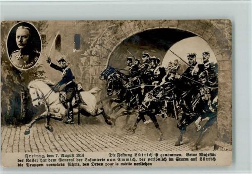 General von Emmich hat die Festung Lüttich aingenommen, gute Erhaltung AK