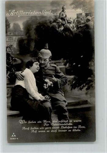 1916 Photochemie Serie 3282-4 - Artilleristenlied, Soldatenliebe AK