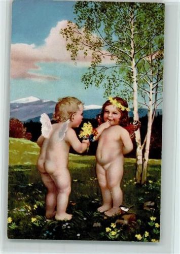 1925 Nr. 2151 Delila - zwei nackte Engel, Poesie, gute Erhaltung