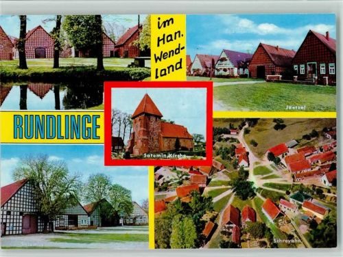 Jeetzel Rundlinge Bauernhöfe Kirche