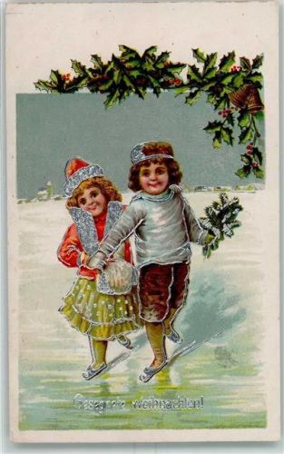 Weihnachten Silberdruck Präge AK