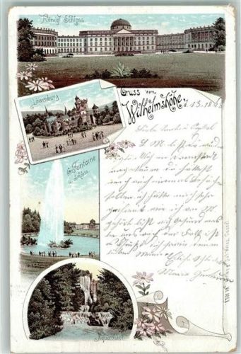 Wilhelmshöhe 1898 Kgl. Schloß Löwenburg Große Fontaine Aquadukt