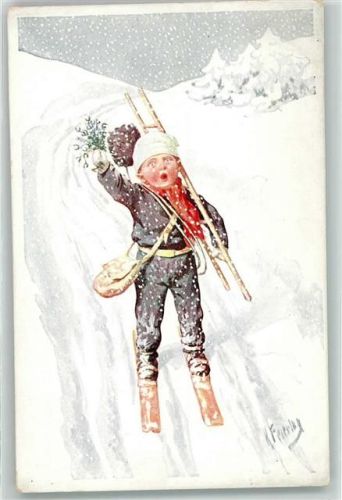 Skifahrer Winter Schornsteinfeger Nr 3100