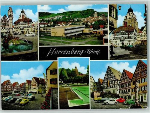 Herrenberg Stadtansicht Reformhaus Schwimmbad