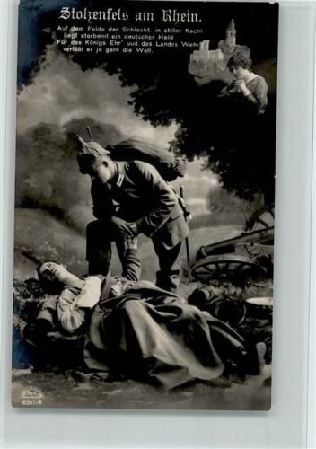Verlag R+K/L Serie 8261-4 Stolzenfels am Rhein , gute Erhaltung
