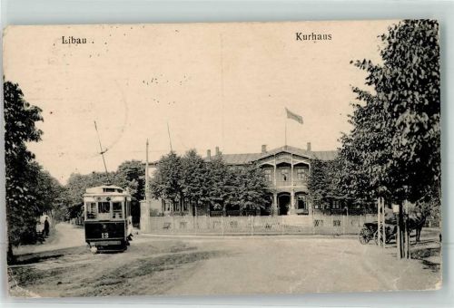 Libau 1916 Kurhaus Straßenbahn Nr. 13