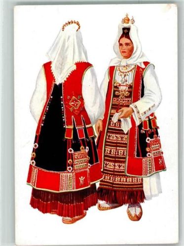 Tracht Muc sign. Vladimir Kirin Trachten Kroatien Künstlerkarte