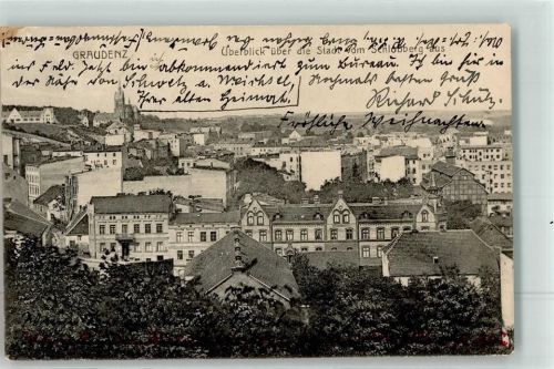 Graudenz 1914 Blick vom Schlossberg
