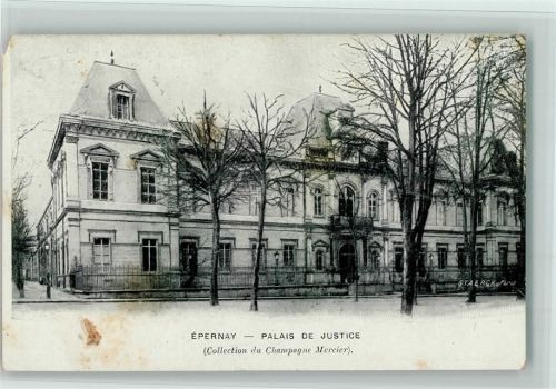 Epernay Justice Palast - Rückseite Werbung Mercier & Cie