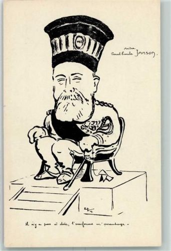 Paul Emile Janson Politiker Karikatur AK