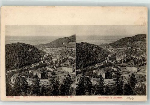 Karlovy Vary 1906 Stereokarte