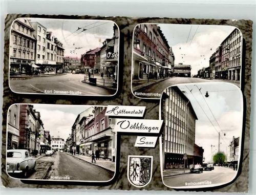 Völklingen Karl Janssen Straßenbahn Rathausstraße Poststraße Oldimer