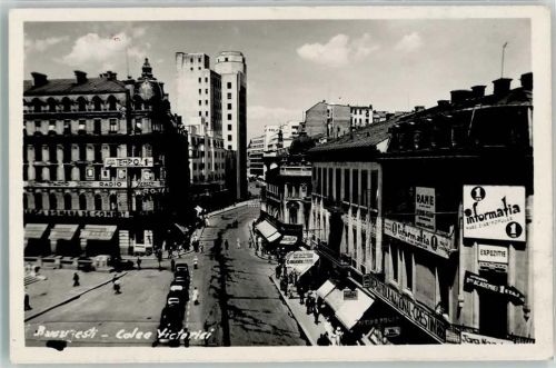 Bukarest WK II Stempel Calea Victorici Oldtimer