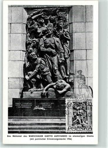 Warschau 1963 Mahnmal des Warschauer Ghetto Aufstandes 20.Jahrestag