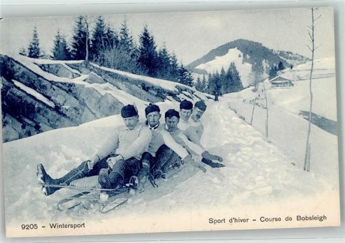 Nr. 9205 Bobsleigh Verlag Phototypie Co AK