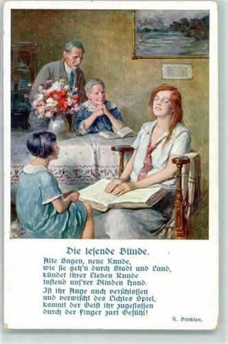 Die lesende Blinde Kind Gedicht