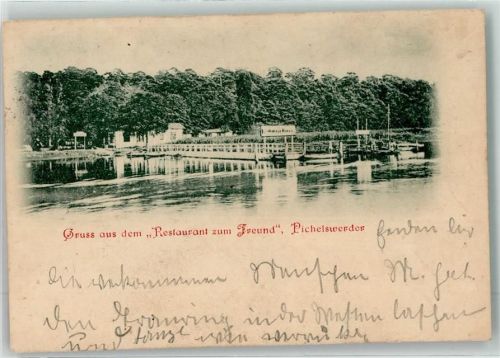 Wilhelmstadt 1902 Halbinsel Pichelswerder Gasthaus Restaurant Zum Freund