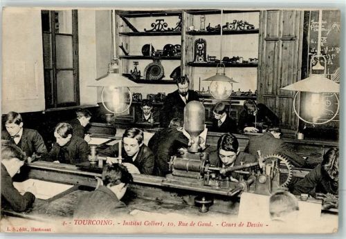 Tourcoing 1914 Institut Colbert Rue de Gand Cours de Dessin